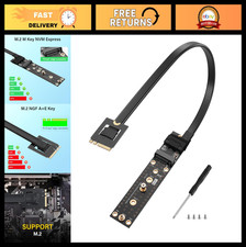 M.2 NGFF Key A E to M Key Extender Cable, M2 Male to Female NVME SSD Riser Cable