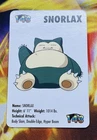 Vintage 1998 KFC Pokemon Snorlax Card (Ungraded)