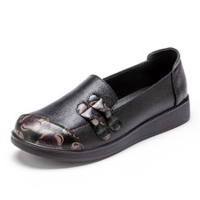 Women's Slip On Lightweight Casual Shoes Comfort Retro Ethnic Walking Loafers