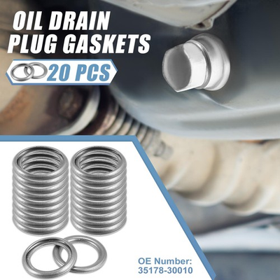 #ad Oil Drain Plug Gaskets 35178 30010 12mm Oil Washer Seals for Toyota Set of 20 $10.68
