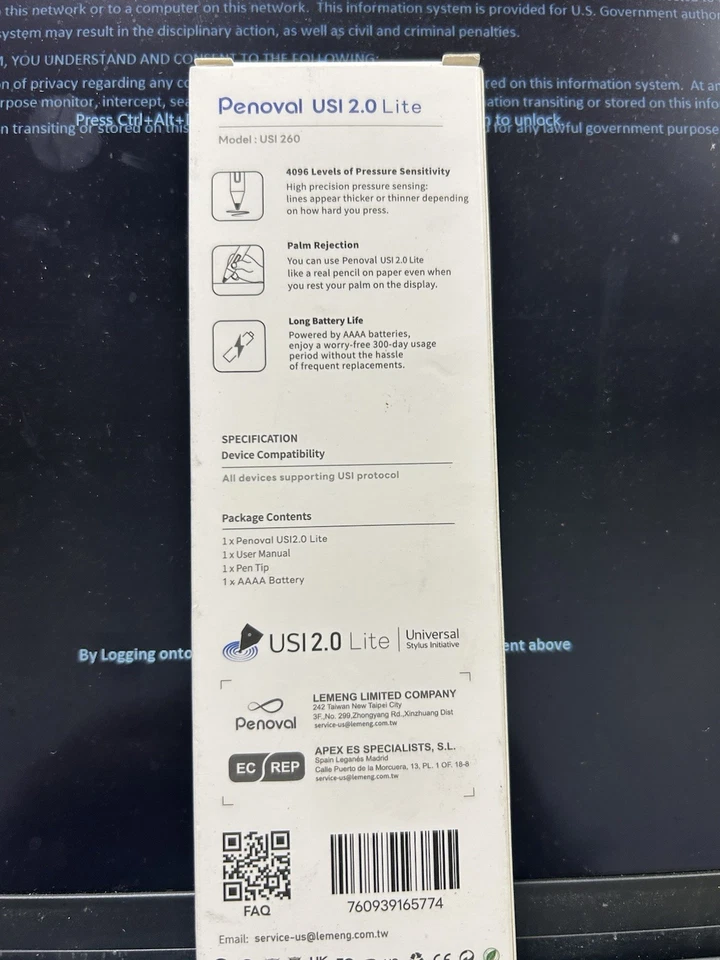 Penoval USI 2.0 Lite Stylus Pen for Chromebook  USI 260 4096 Levels Pressure - Image 3 of 4