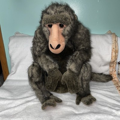 Large 20'' E&J Prima Classique Plush Baboon Stuffed Monkey Life Like 90s Toy