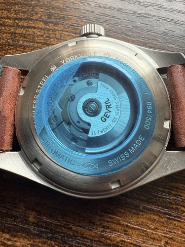 Gevril Yorkville Automatic Watch Swiss Made Sellita SW 200 Movement - Picture 8 of 11