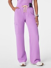 Figs wild iris Isabel high waist wide leg scrub pants S regular NWT