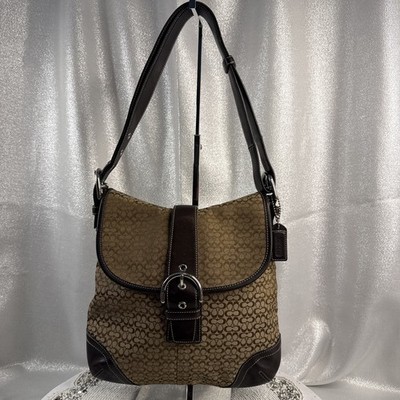 Coach Signature SoHo Canvas & Leather Vintage Shoulder Bag Purse G3K-6376