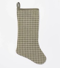 Studio McGee Windowpane Holiday Stocking Green Plaid Christmas Threshold Target