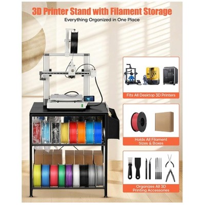 3D Printer Stand with Filament Storage