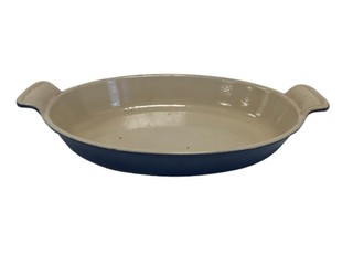 Le Creuset Oval Casserole Dish 28 Blue Made in France Colectable Pre Owned