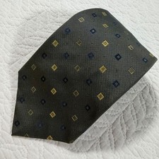 Vintage 1990s Brooks Brothers 'Brooks Basics' Pure Silk Tie Geo Made in USA