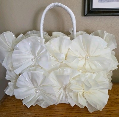 HANCRAFTED IN INDIA '' From India To You''  FLORAL  BRIDAL   SPECIAL OCCASION BAG 