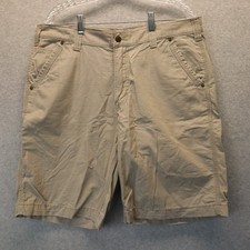 Carhartt Shorts Mens 36 Relaxed Fit Ripstop Cargo Flap Pocket Outdoor Beige