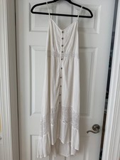 Womens Hollister XS white dress with ruffles
