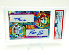 Rashee Rice / Marvin Mims Jr 2023 Leaf Vivid Dual Auto PSA 10 GEM- Pop 1