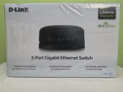 D-Link DGS-1005G 5-Port Gigabit Desktop Switch 1000mbps NEW Sealed Eco-friendly 