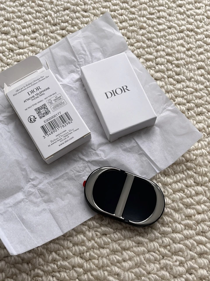 CD Logo Mirror Phone Ring Holder Stand Dual Mirror 3M BLACK GWP - Image 4 of 4