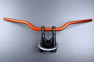 Pontets Riser avec Guidon Alu-OrANGE Pour YAMAHA TMAX 530 T-MAX SJ09 2012-2014 - Photo 1/4