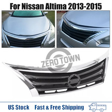 Chrome Front Bumper Grille Upper Black For Nissan Altima 2013-2015 623103ta0a