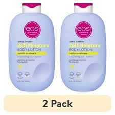 eos Shea Better Body Lotion for Dry Skin, Vanilla Cashmere, 16 fl oz  2 PACK 