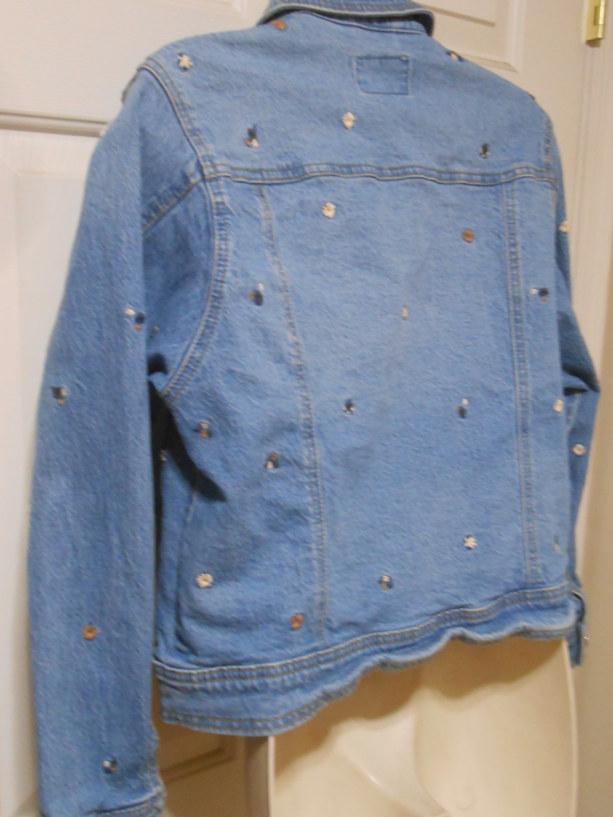 Universal Thread Denim jean Jacket Size Small Emb… - image 14