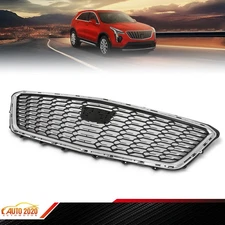 Fit For 19-23 Cadillac XT4 W/O camera Chrome Grill Front Bumper Upper Grille