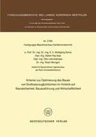 Wolfgang Zerna | Kriterien Zur Optimierung Des Baues Von...