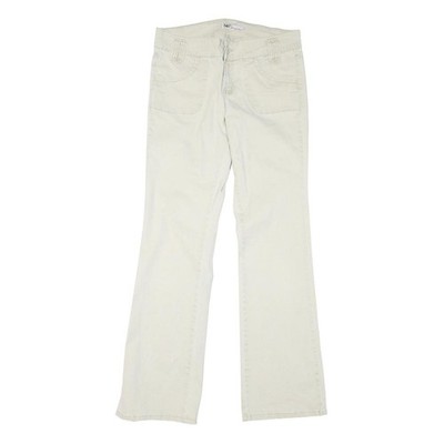 L.E.I Damen Regular Fit Jeans Creme Denim W32 L31 Reißverschluss Gerade