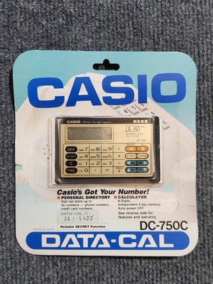 Vintage Casio DC-750C Data-Cal Calculator Personal Directory NOS Sealed Japan
