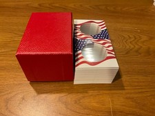 1) Red  2.5 X  2.5 Coin Holder Storage Box 2.5 X 4.5;  + 50  American Flag Flips