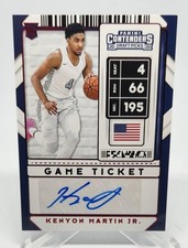 2020-21 Contenders Draft Picks Game Ticket Red Foin #121 Kenyon Martin Jr. Auto