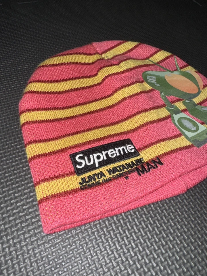 Gorro Supreme Junya Watanabe CDG Hombre Rojo Rayas BUGSEX Raro Foto 3 de 4