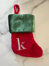 Mini Monogram Christmas Stocking Letter k