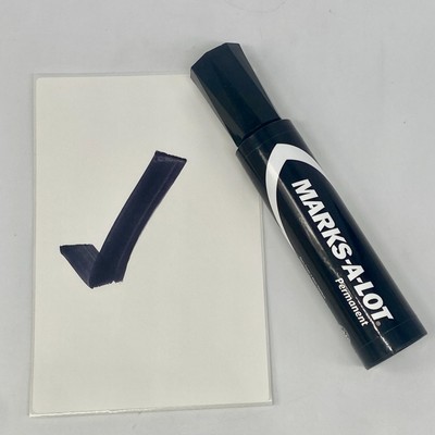 Marks-A-Lot Jumbo Desk Style Permanent Marker Chisel Tip Black