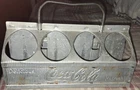 Vintage 1950s Coca-Cola Metal 8 Pack Bottle Carrier Coke Caddy Aluminum Holder
