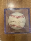 Mickey Mantle Signed American League Yank Baseball Jake Gibbs Whitey Ford Moose