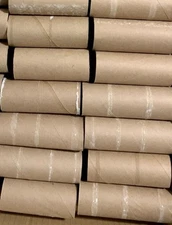 Lot of 50 Brown Clean, Empty Toilet Paper Rolls