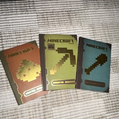 Scholastic Minecraft Handbook Lot: Essential (Updated), Construction, Redstone