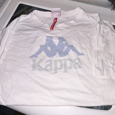 Kappa Men's 2XL White Logo Graphic Print Crew Neck Short Sleeve T-Shirt