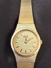 Vintage Seiko Watch Women 18mm Gold Tone 2C20-0029 New Battery 7"