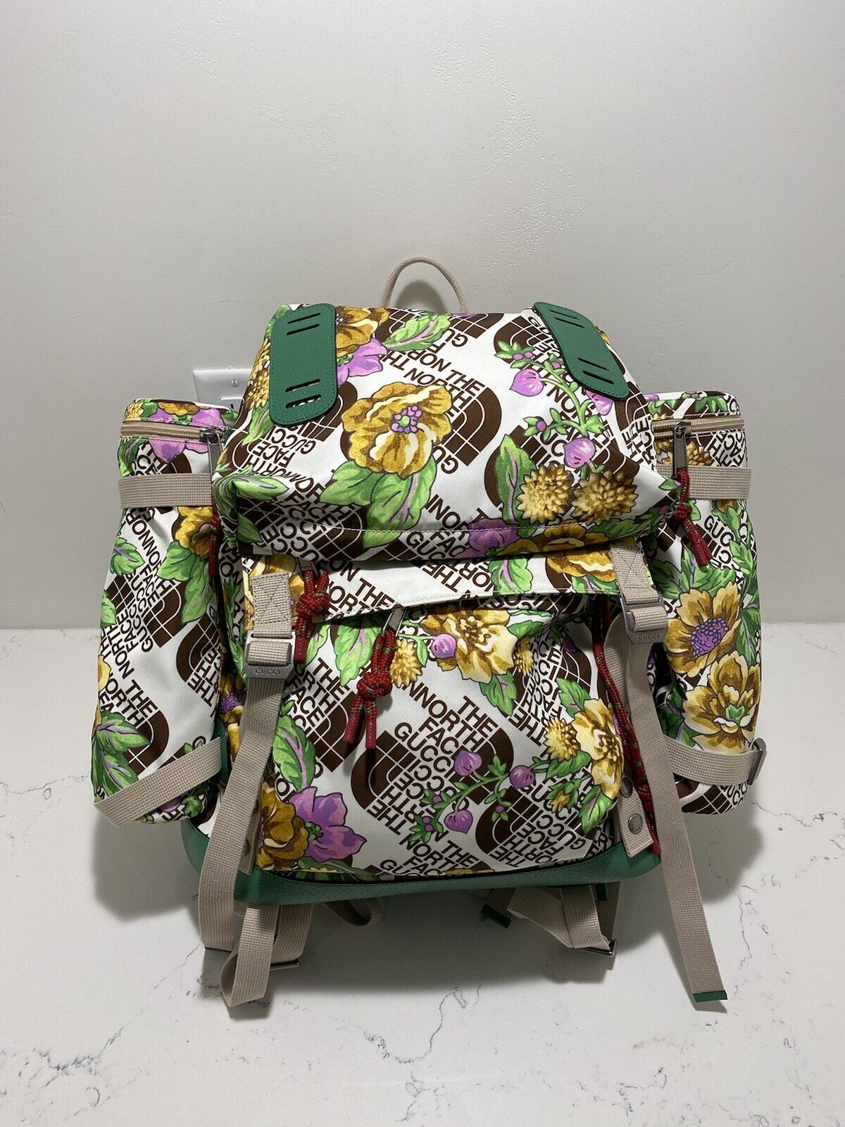 Gucci x The North Face BACKPACK Golden Flower tnf northface BRAND NEW RARE Gucci x The North Face BACKPACK Golden Flower tnf northface BRAND NEW RARE