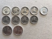 STATO CITTÀ DEL VATICANO - Lotto di 9 monete 5 Lire e 10 Lire - 1953