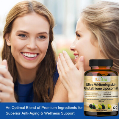Glutathione Liposome 3000mg Capsules Support Skin Whitening Immune Health  120 CT