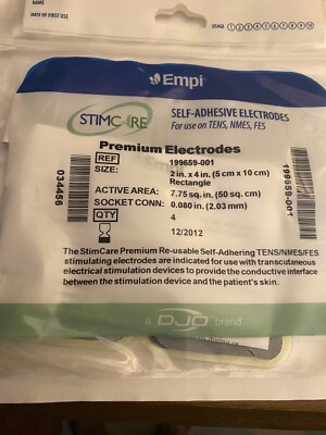 Empi Premium Electrodes 2'' x 4  rectangle Electrodes - 4/pack (one pack)