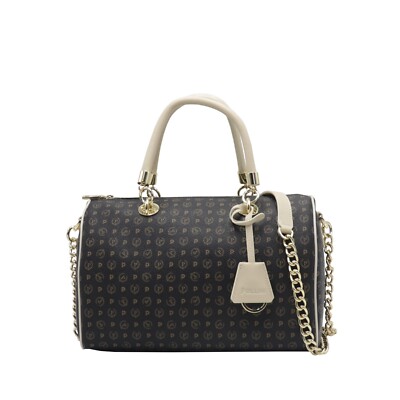 Pollini Koffertasche Monogram Schwarz und Elfenbein