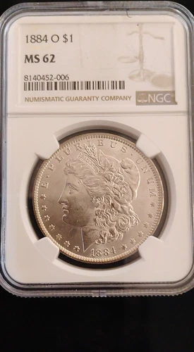 1884-O NGC MS62 Morgan silver dollar