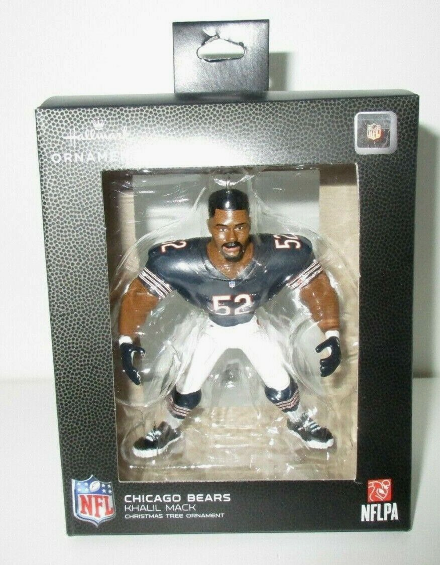 Hallmark 2021 Khalil Mack Chicago Bears Black Box Christmas Tree