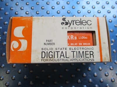 NEW SYRELEC 110 VAC RELAY 5A TRUE DELAY ON BREAK PKR.B.