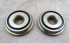 QTY 2  Flanged Wheel Bearing 7/16 ID Bore, 1-1/4 OD, 1 3/8 FD Flange Diameter