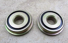 QTY 2  Flanged Wheel Bearing 7/16 ID Bore, 1-1/4 OD, 1 3/8 FD Flange Diameter