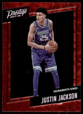 2017-18 Panini Prestige Red Micro Etch Justin Jackson Sacramento Kings #15