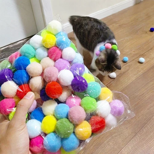 Spielzeugpistolen Katzenspielzeug Pistole mit 30 Plüschball Katze Spielzeug - Bild 5 von 9